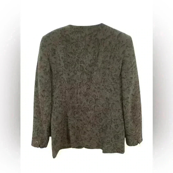 Vintage Jones New York Brown Black Blazer Size 8 - Picture 2 of 3